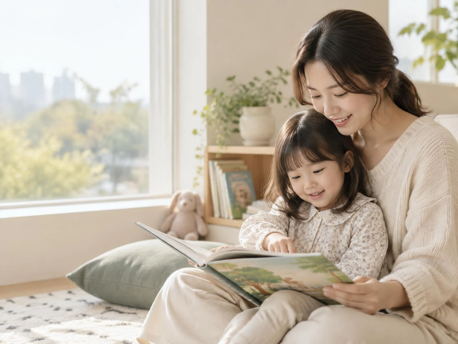 함께 시간을 보내는 엄마와 아이